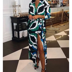 Print Wrap Dress